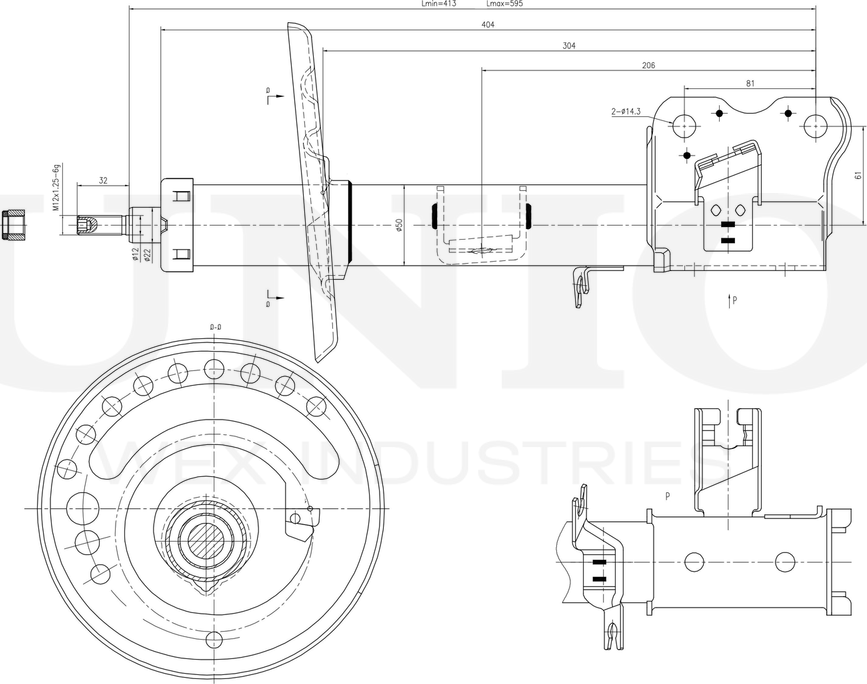 Амортизатор подвески (Unio). Артикул SAB-10353