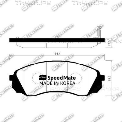 Тормозные колодки SpeedMate передние для Kia Carnival II 2006-2014. Артикул SM-BPH041