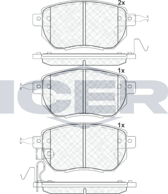 Тормозные колодки Icer. Артикул 181696
