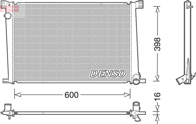 Радиатор охлаждения двигателя Denso для MINI Paceman R61 2012-2016. Артикул DRM05007
