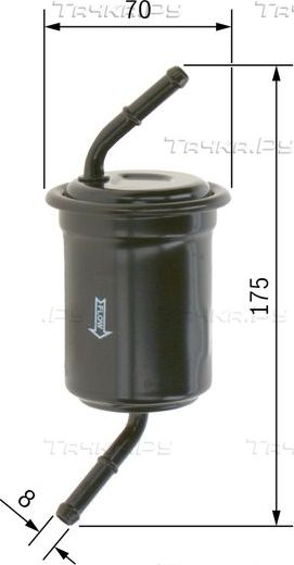 Топливный фильтр Bosch для Mazda MX-3 I 1991-1993. Артикул 0 986 450 108