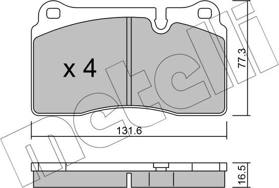 Тормозные колодки Metelli. Артикул 22-0695-0