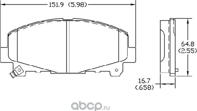 КОЛОДКИ ТОРМОЗНЫЕ ДИСКОВЫЕ ПЕРЕДНИЕ AKNUK HONDA ACCORD VIII (CU), 06/0 Aknuk. Артикул BP1103
