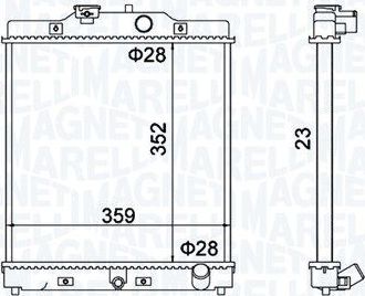 Радиатор охлаждения двигателя Magneti Marelli для Honda HR-V I 1999-2006. Артикул 350213175100