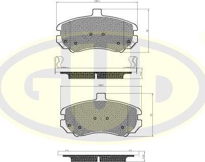 Тормозные колодки G.U.D.. Артикул GBP119402