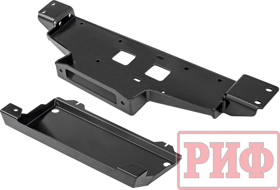 Площадка РИФ под лебёдку c защитой радиатора в штатный бампер для Mitsubishi Pajero Sport дизель 2015-2026. Артикул RIFPS3-33003
