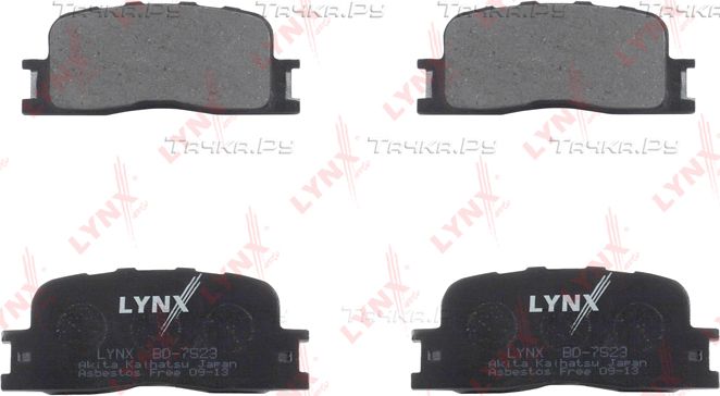 Тормозные колодки LYNXauto задние для Lexus ES III 2001-2006. Артикул BD-7523
