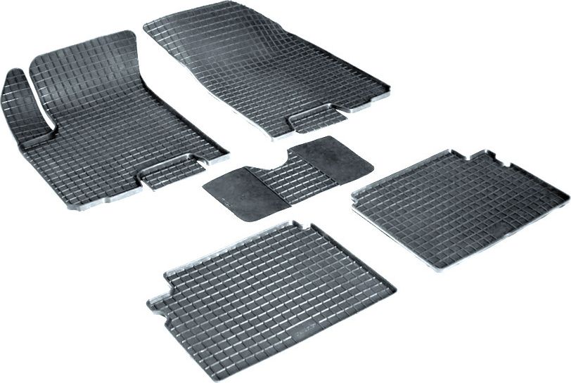 Коврики резиновые Seintex с узором сетка для салона Chevrolet Aveo I 2003-2011. Артикул 00266