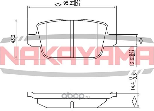 Колодки тормозные (Nakayama). Артикул P0883NY