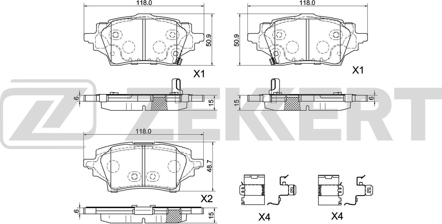 Тормозные колодки Zekkert. Артикул BS-1060