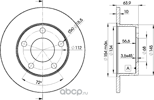 Диск тормозной (Icer). Артикул 78bd4060