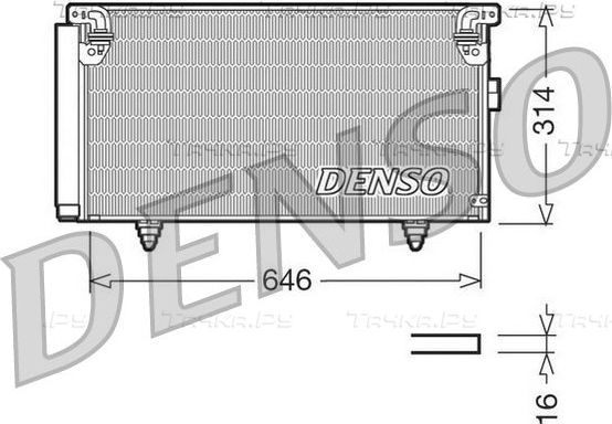 Радиатор кондиционера (конденсатор) Denso. Артикул DCN36001