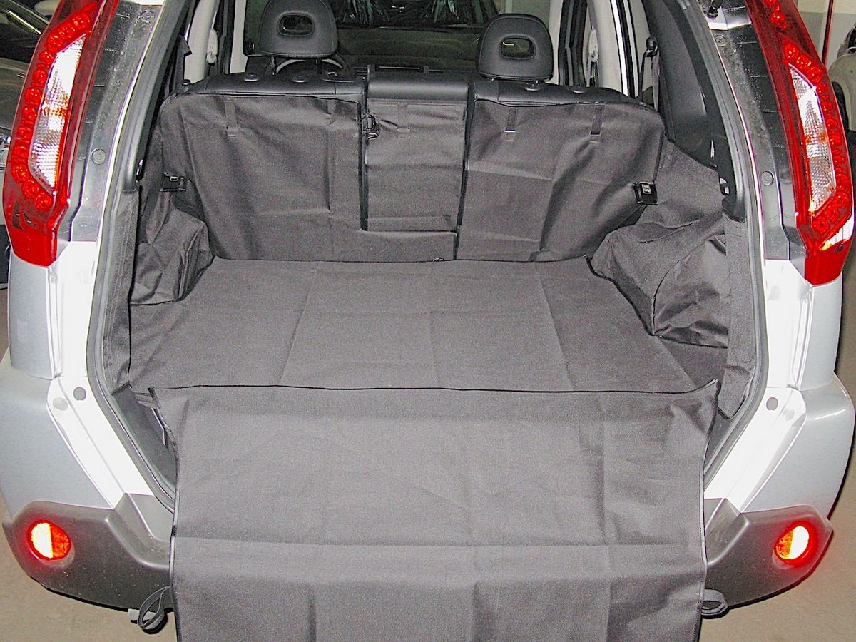 Защитный чехол AUTOSMSTUDIO "Maxi" в багажник автомобиля для Nissan X-Trail T31 2007-2015, серый. Артикул TP-XTRII-MAXI-GR