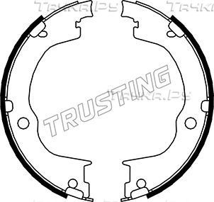 Тормозные колодки (стояночная тормозная система) Trusting задние для Chevrolet Equinox I 2003-2009. Артикул 073.175