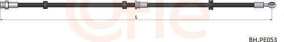 Тормозной шланг Cofle передний левый для Citroen C-Crosser 2007-2013. Артикул 92.BH.PE053