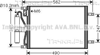 Радиатор кондиционера (конденсатор) AVA (алюминий). Артикул DN5252D