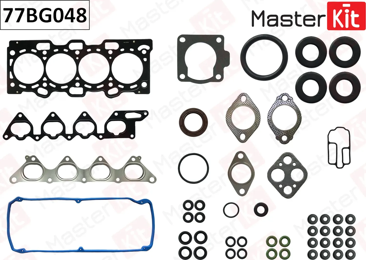 77BG048 Верхний комплект прокладок ГБЦ Mitsubishi Lancer Colt IV Carisma 4G92 4G93 95-06 (Master KIT). Артикул 77bg048