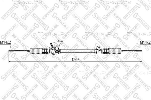 Рулевая рейка Stellox для Ford Sierra I 1982-1986. Артикул 00-35013-SX
