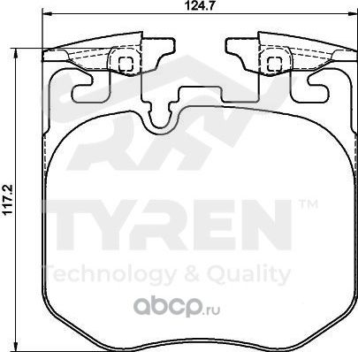 Дисковые тормозные колодки (Tyren). Артикул TYR1211121