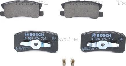 Тормозные колодки Bosch (Low-Metallic) задние для Dodge Caliber I 2007-2010. Артикул 0 986 424 717