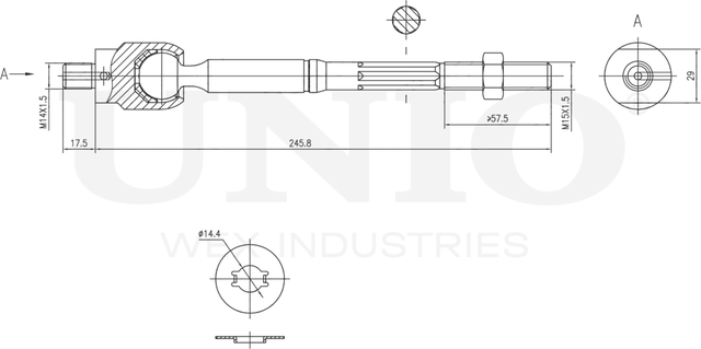 Тяга рулевая (Unio). Артикул SSP-30003