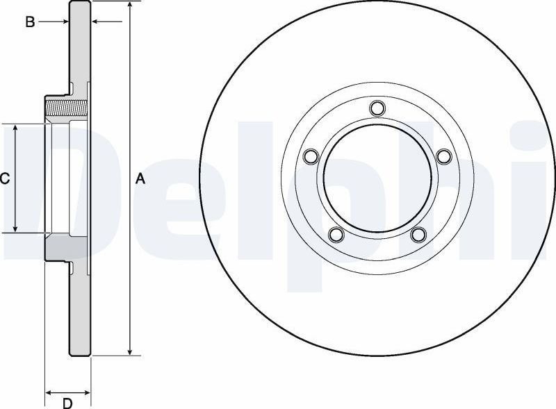 Тормозной диск Delphi. Артикул BG2349