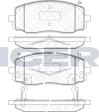 Тормозные колодки Icer. Артикул 181709