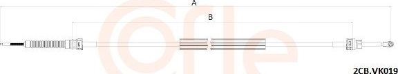 Трос переключения передач КПП Cofle левый для Volkswagen Golf VI 2007-2013. Артикул 92.2CB.VK019