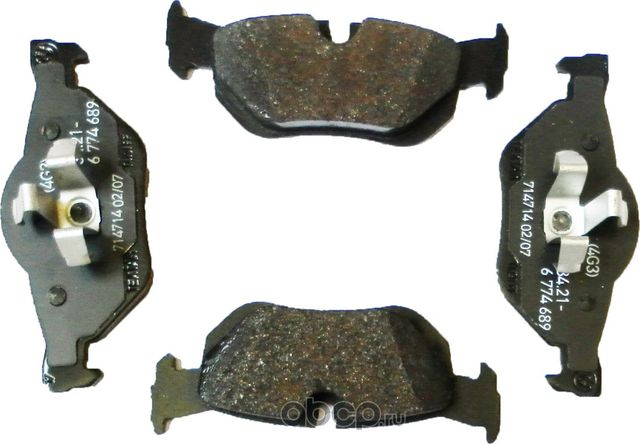 Тормозные колодки BMW (OEM) задние для BMW 1 I (E81/E82/E87/E88) 2004-2012. Артикул 34216774692