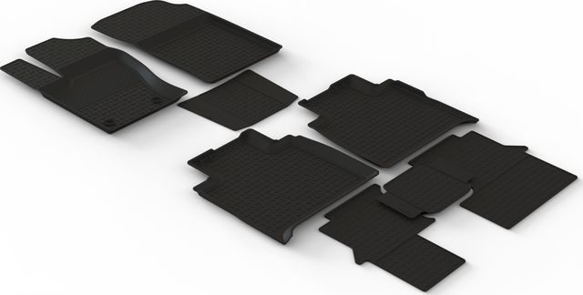 Коврики резиновые Seintex с высоким бортиком для салона Haval H9 II 7 мест 2024-2026 Черные. Артикул 317997