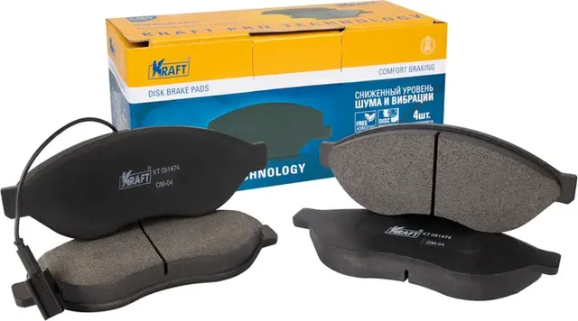 Колодки тормозные FIAT/PEUGEOT DUCATO 07- 2.0/2.5 перед. (Kraft). Артикул KT091474