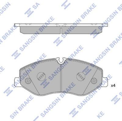 Тормозные колодки Sangsin Hi-Q. Артикул SP2579