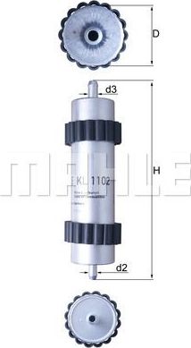 Топливный фильтр Mahle. Артикул KL 1102
