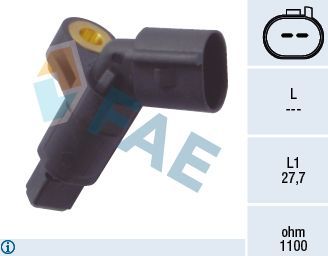 Датчик ABS FAE передний левый для Volkswagen New Beetle I (A4) 1998-2010. Артикул 78008