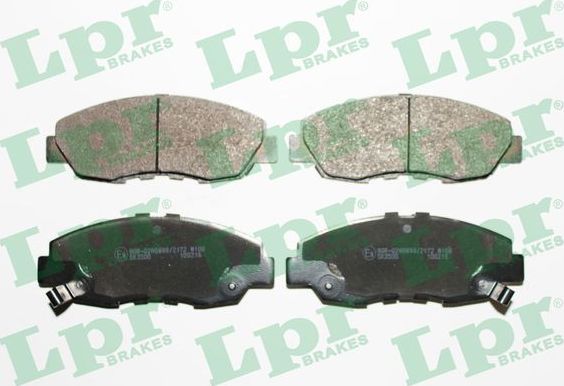 Тормозные колодки LPR передние для Honda Civic VII 2001-2005. Артикул 05P641