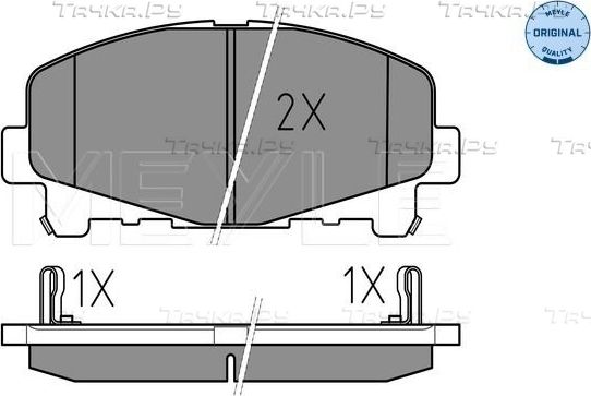Тормозные колодки Meyle Original. Артикул 025 247 6616