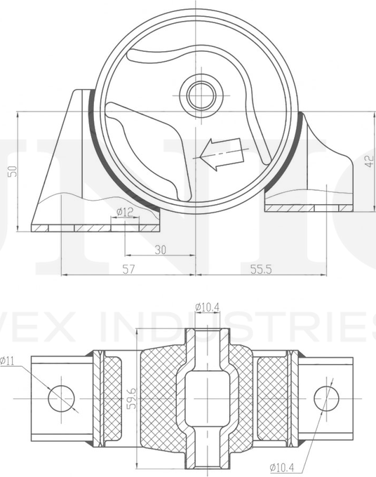 Опора двигателя (Unio). Артикул RMP-15084