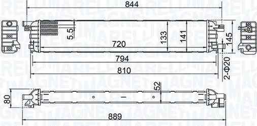 Радиатор охлаждения двигателя Magneti Marelli. Артикул 350213202100