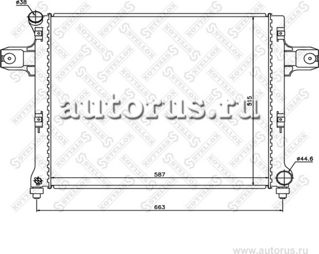 Радиатор охлаждения двигателя Stellox для Jeep Grand Cherokee III (WK) 2005-2010. Артикул 10-25634-SX