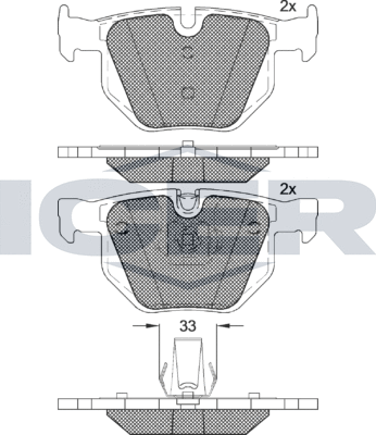 Тормозные колодки Icer. Артикул 181685-202