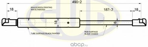 Амортизатор (упор) капота G.U.D.. Артикул GGS010145