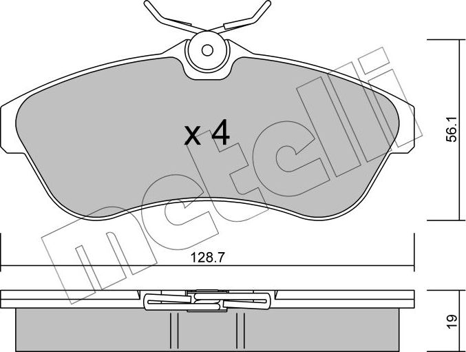 Тормозные колодки Metelli. Артикул 22-0329-0