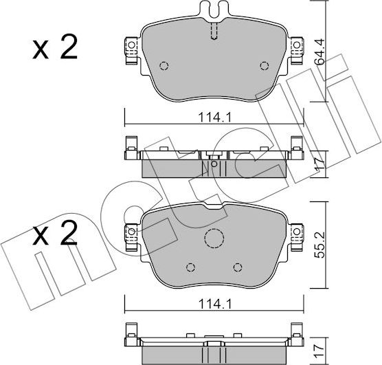 Тормозные колодки Metelli. Артикул 22-1136-0