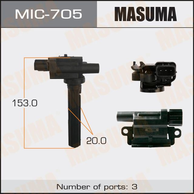 Катушка зажигания (Masuma). Артикул MIC705