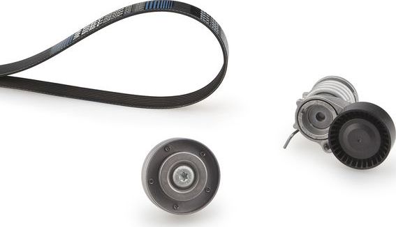 Приводной ремень поликлиновой с роликами (комплект) Gates Micro-V® для Skoda Rapid I 2012-2015. Артикул K076PK1873