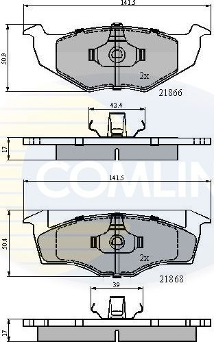 Тормозные колодки Comline Comline передние для Skoda Roomster I 2007-2010. Артикул CBP0707