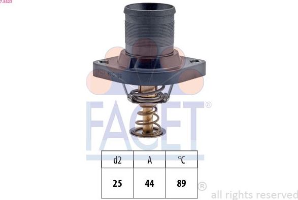 Термостат Facet Made in Italy - OE Equivalent. Артикул 7.8423