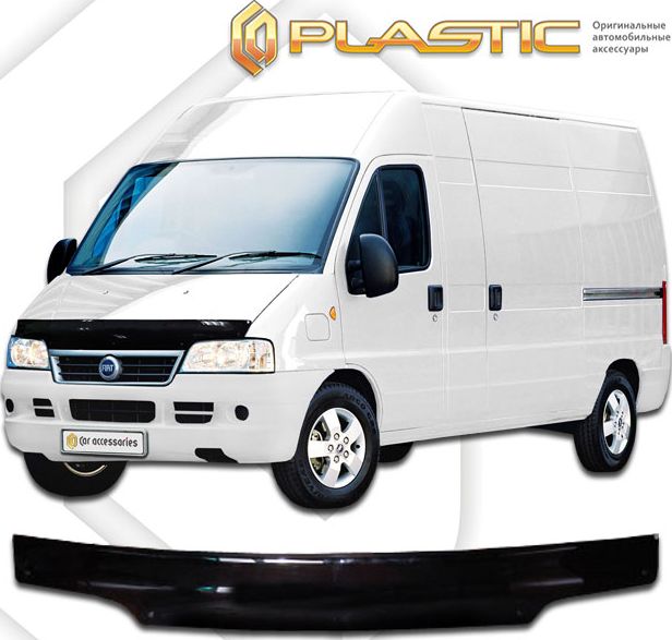 Дефлектор СА Пластик для капота (Classic черный)Fiat Ducato 2002-2006. Артикул 2010010103613