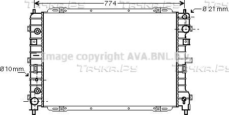 Радиатор охлаждения двигателя AVA. Артикул FD2346