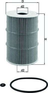 Масляный фильтр Mahle-Knecht для Hyundai HD65 2006-2026. Артикул OX 378D